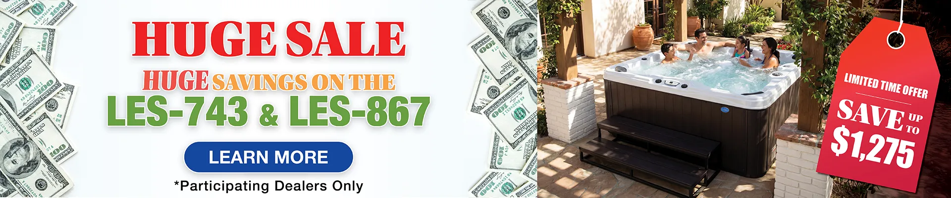 Calspas hot tub being used in a family setting - Champaign